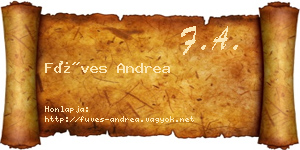 Füves Andrea névjegykártya