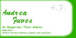 andrea fuves business card