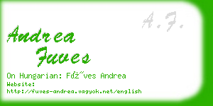 andrea fuves business card